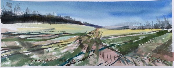 Spring field (1) Responding to early Spring light, English countryside and the South Downs