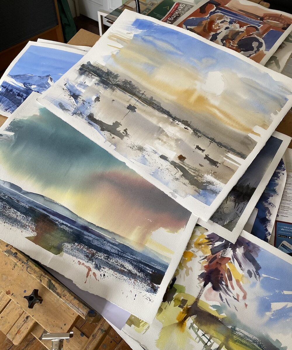 In the racks - Some half sheet paintings