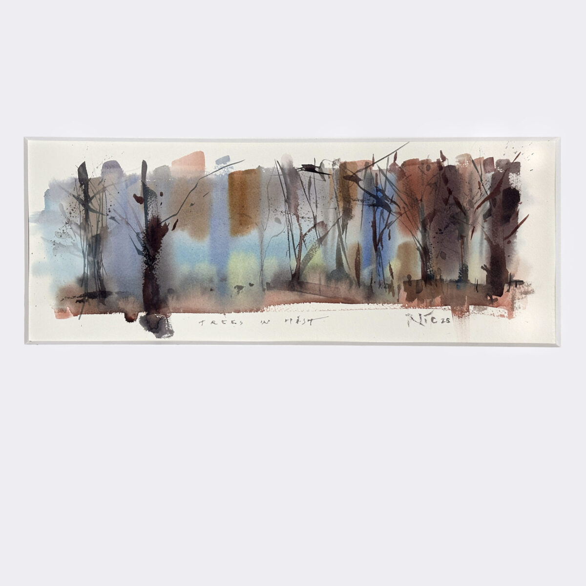 Trees in Mist large - large canvas